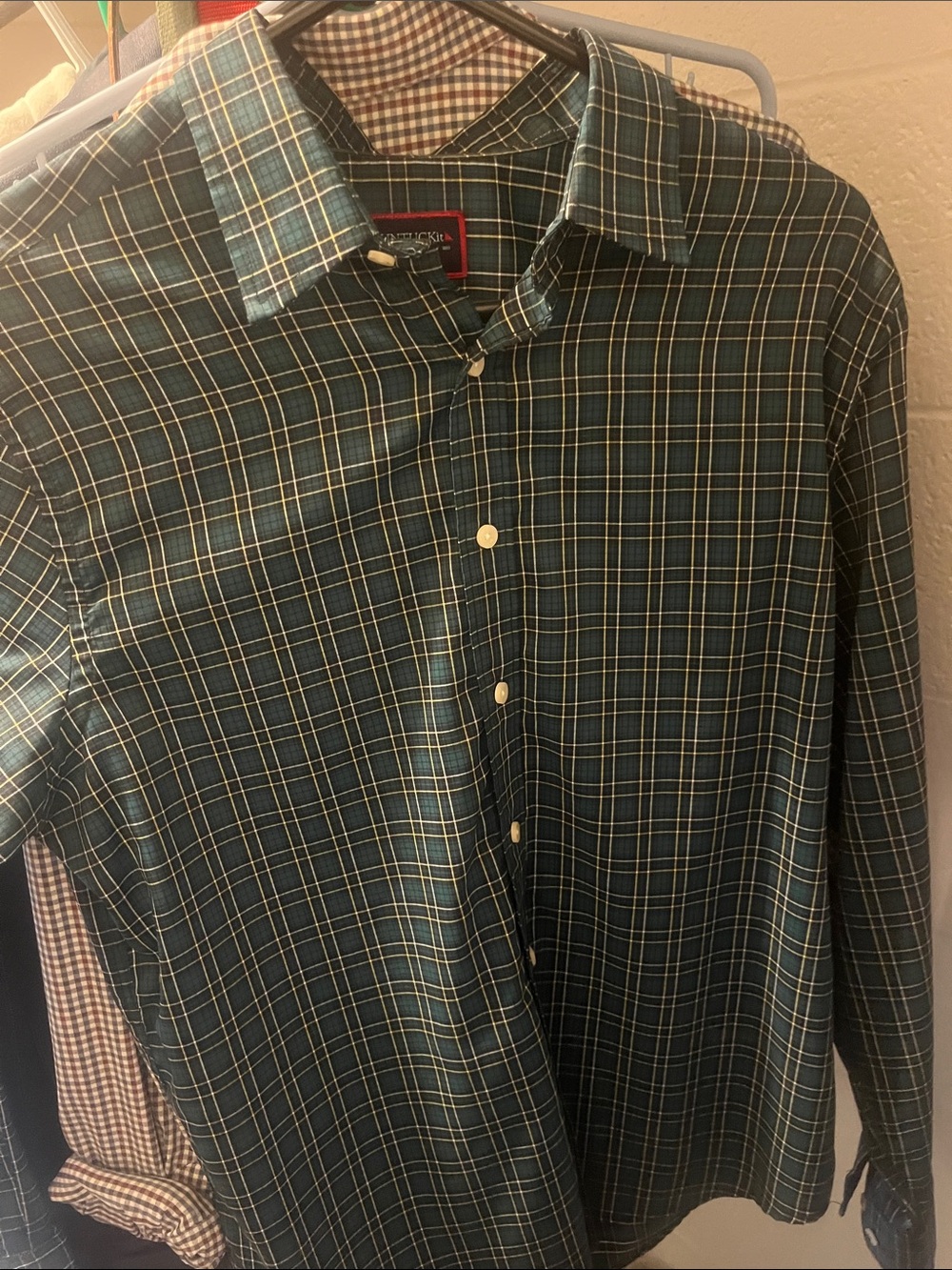 UNTUCKit Green Plaid Button-Down Shirt